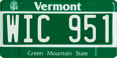 VT license plate WIC951