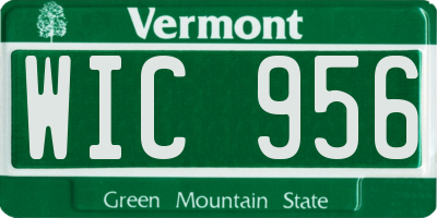 VT license plate WIC956