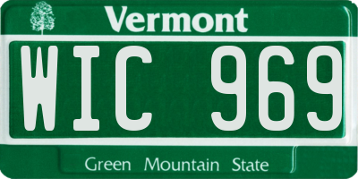 VT license plate WIC969