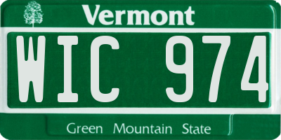 VT license plate WIC974