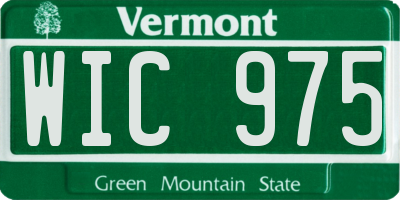 VT license plate WIC975