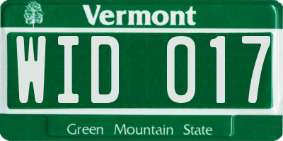 VT license plate WID017