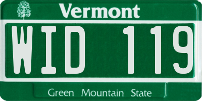 VT license plate WID119