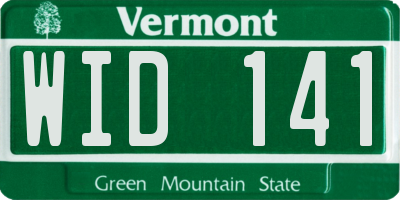 VT license plate WID141