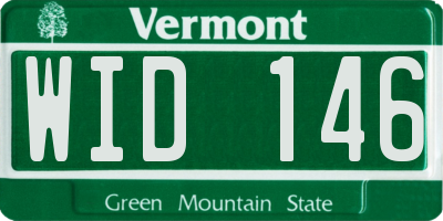 VT license plate WID146