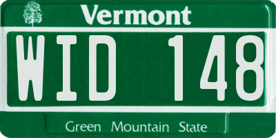 VT license plate WID148