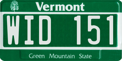 VT license plate WID151