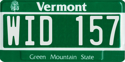 VT license plate WID157