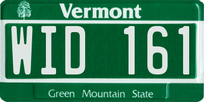 VT license plate WID161