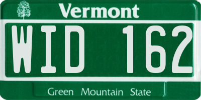 VT license plate WID162