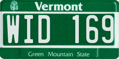 VT license plate WID169