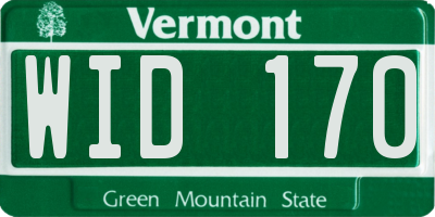 VT license plate WID170