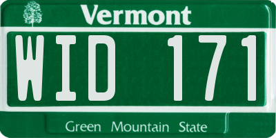 VT license plate WID171