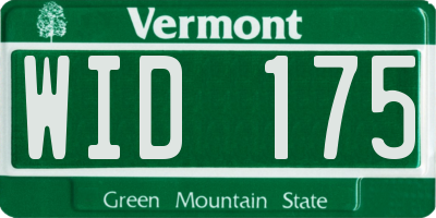 VT license plate WID175