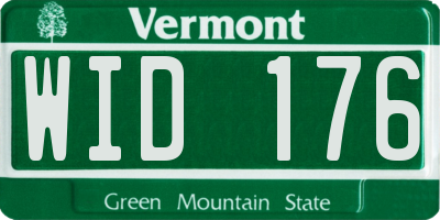 VT license plate WID176