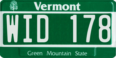 VT license plate WID178
