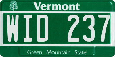 VT license plate WID237