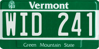 VT license plate WID241