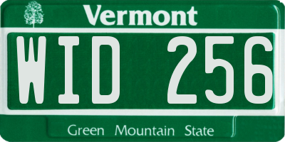 VT license plate WID256