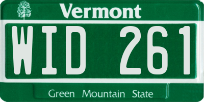 VT license plate WID261