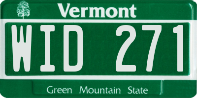 VT license plate WID271
