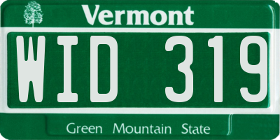 VT license plate WID319