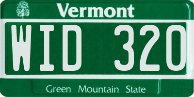 VT license plate WID320