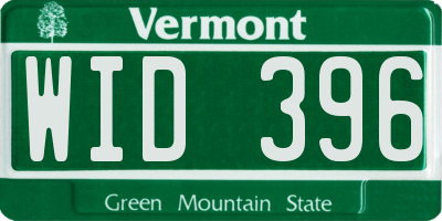 VT license plate WID396
