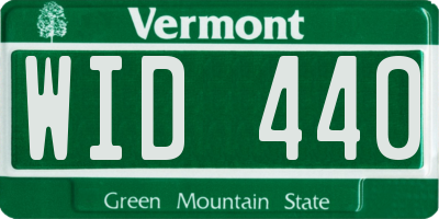 VT license plate WID440