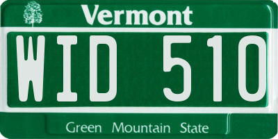 VT license plate WID510