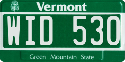 VT license plate WID530