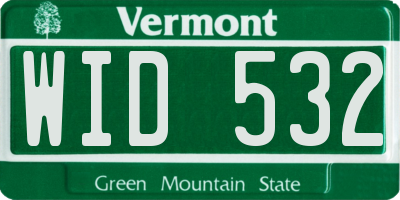 VT license plate WID532