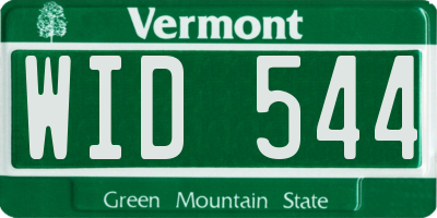 VT license plate WID544