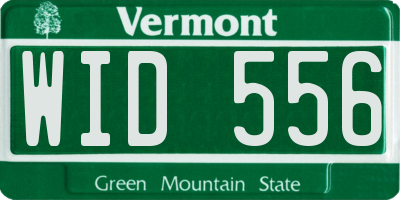VT license plate WID556