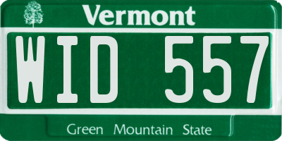 VT license plate WID557