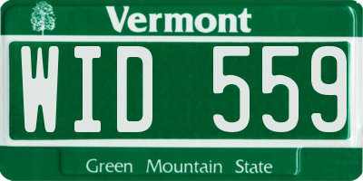 VT license plate WID559