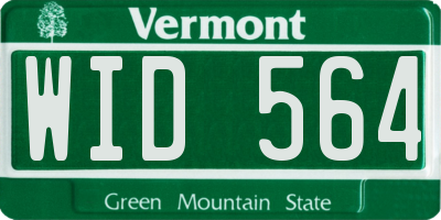 VT license plate WID564