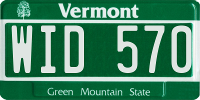 VT license plate WID570