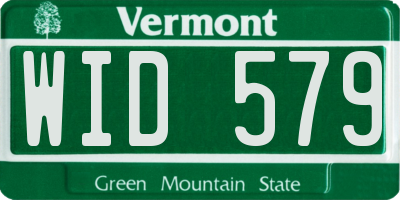 VT license plate WID579