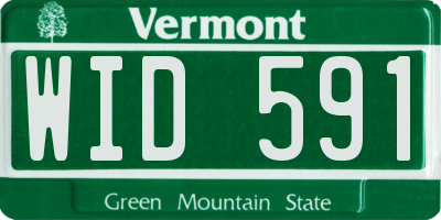 VT license plate WID591