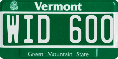 VT license plate WID600