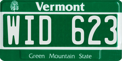 VT license plate WID623
