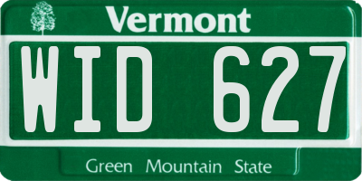 VT license plate WID627