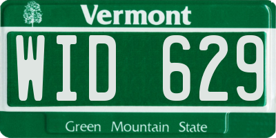VT license plate WID629