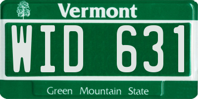 VT license plate WID631