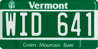 VT license plate WID641
