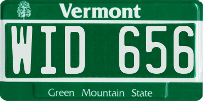 VT license plate WID656