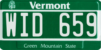 VT license plate WID659