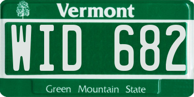 VT license plate WID682