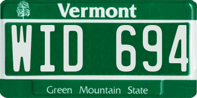 VT license plate WID694